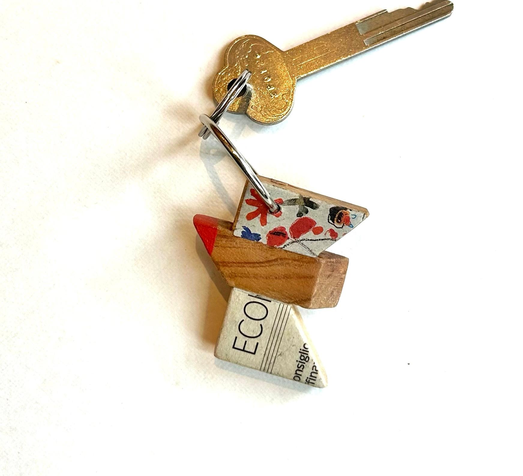 廃材から生まれるキーチェーン/キーホルダー『coppa keychain-bird-』