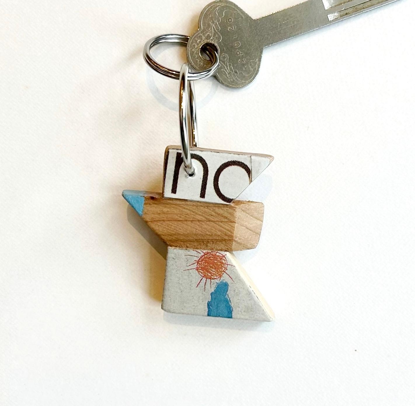 廃材から生まれるキーチェーン/キーホルダー『coppa keychain-bird-』